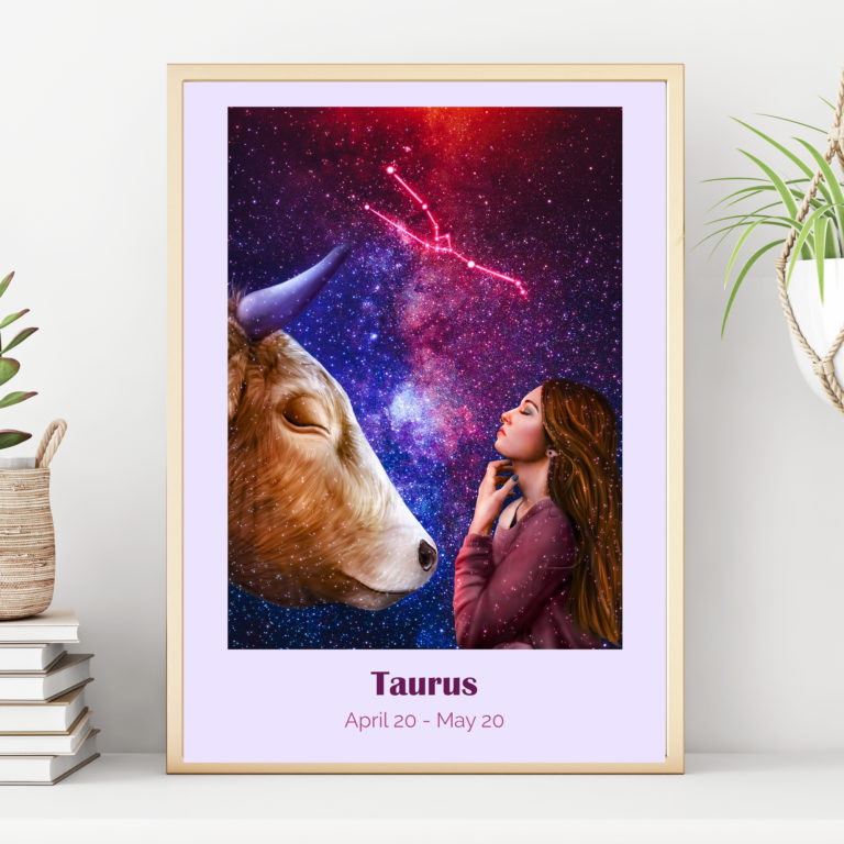 Capricorn Zodiac Sign Printable Poster 3 Sizes Magda Design