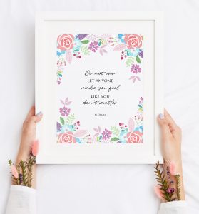 3 FREE floral printable posters with inspirational quotes - Magda ...