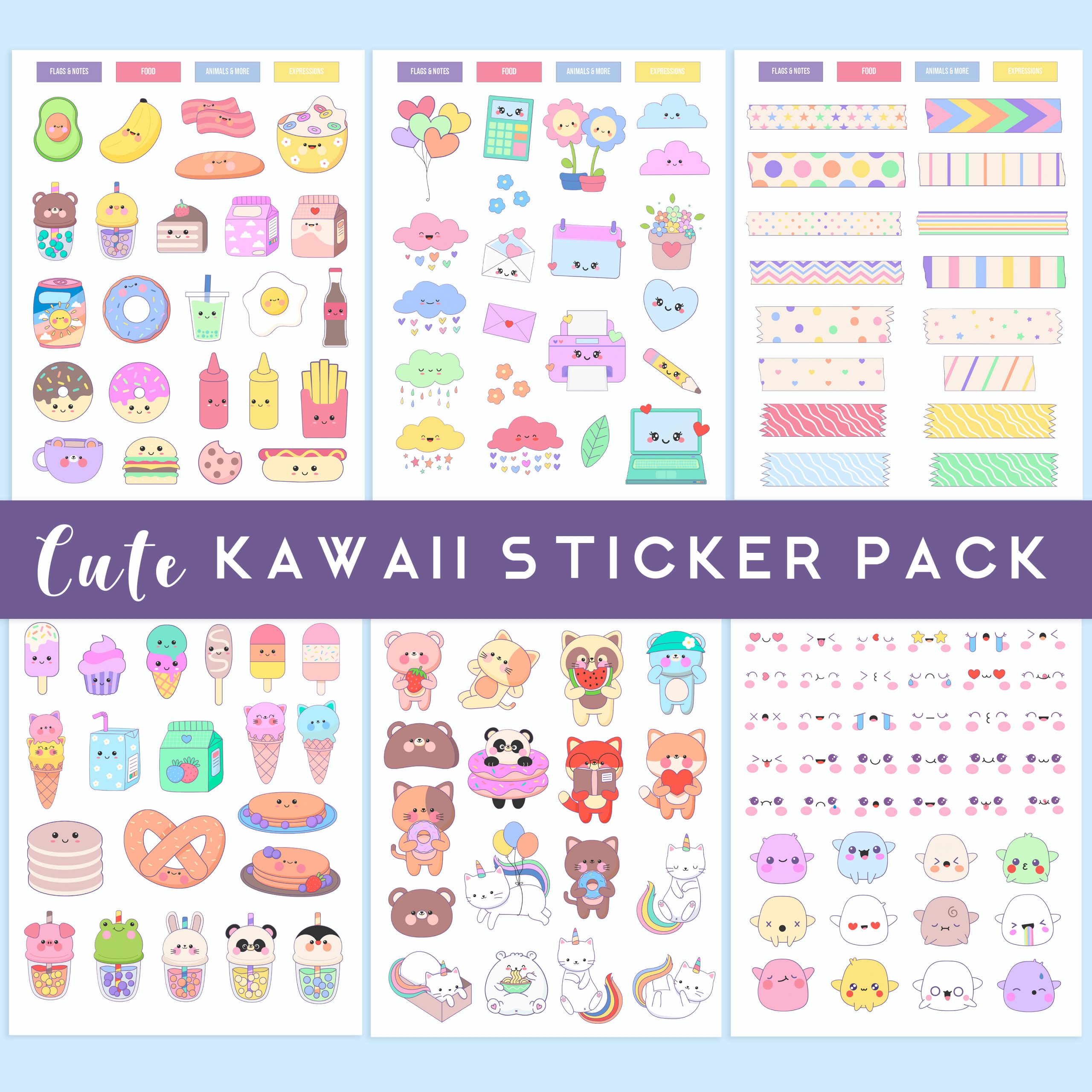 Digital Planner Kawaii album for Goodnotes .png files - Magda Design ...